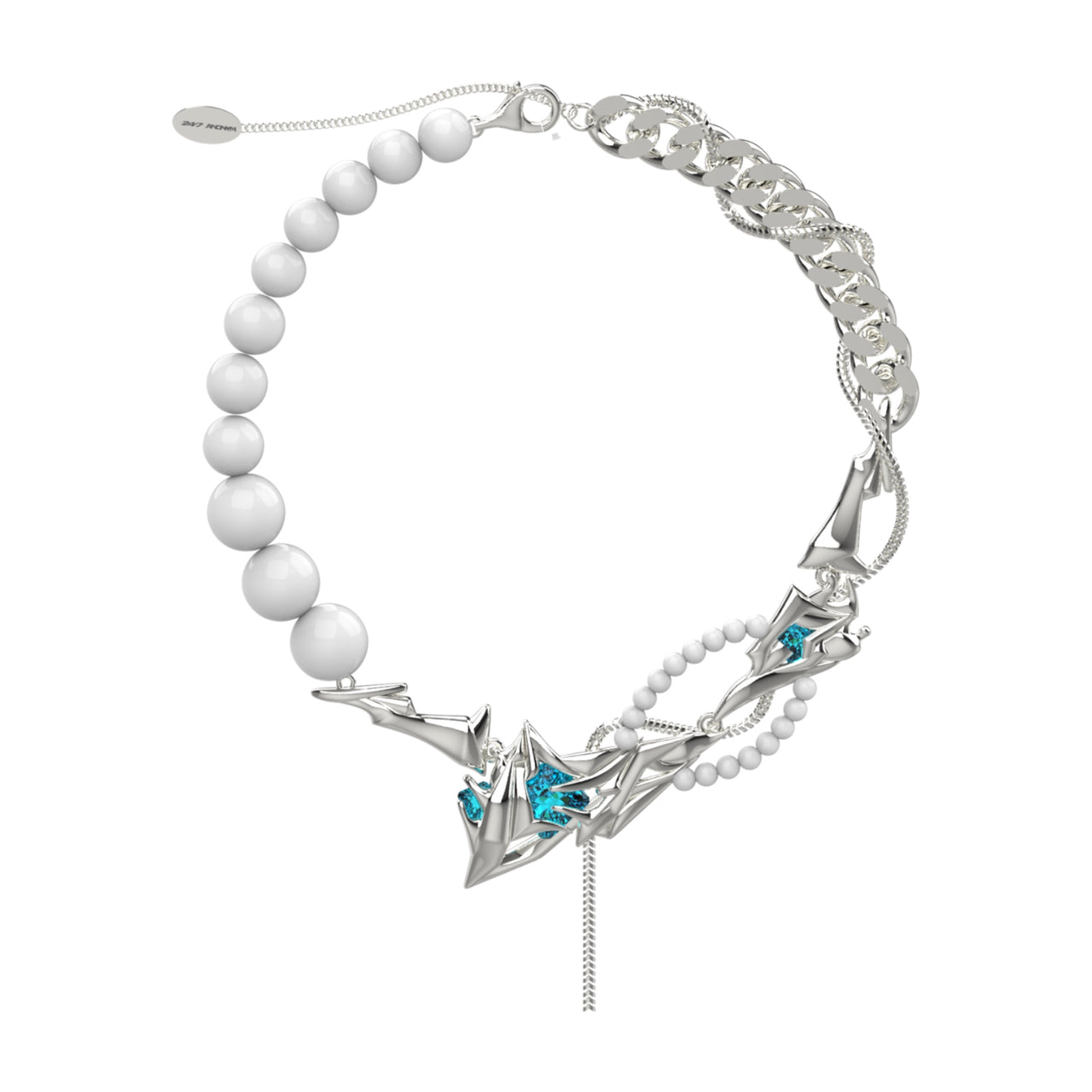 Disordered Neuron Twisted Pearl Necklace