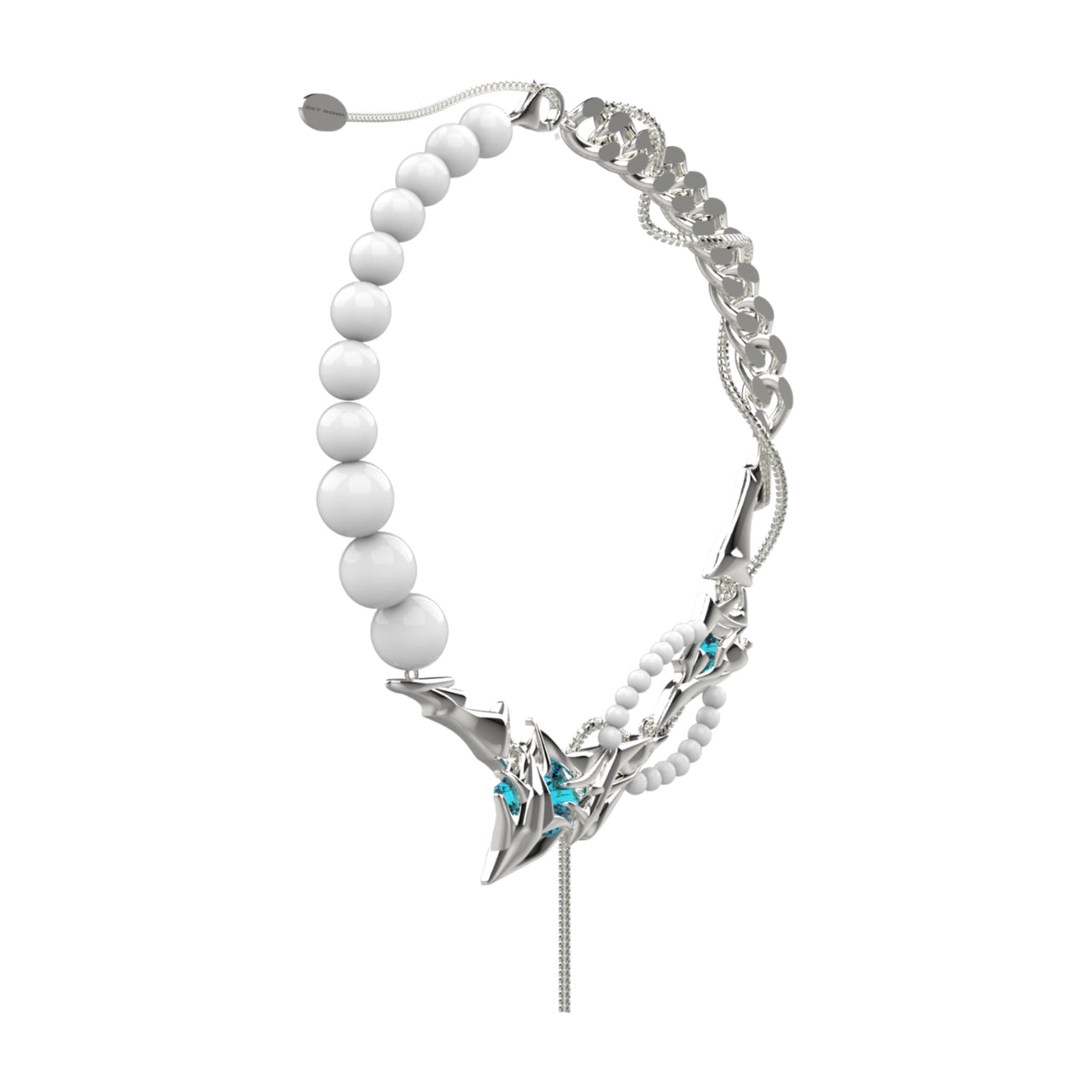 Disordered Neuron Twisted Pearl Necklace