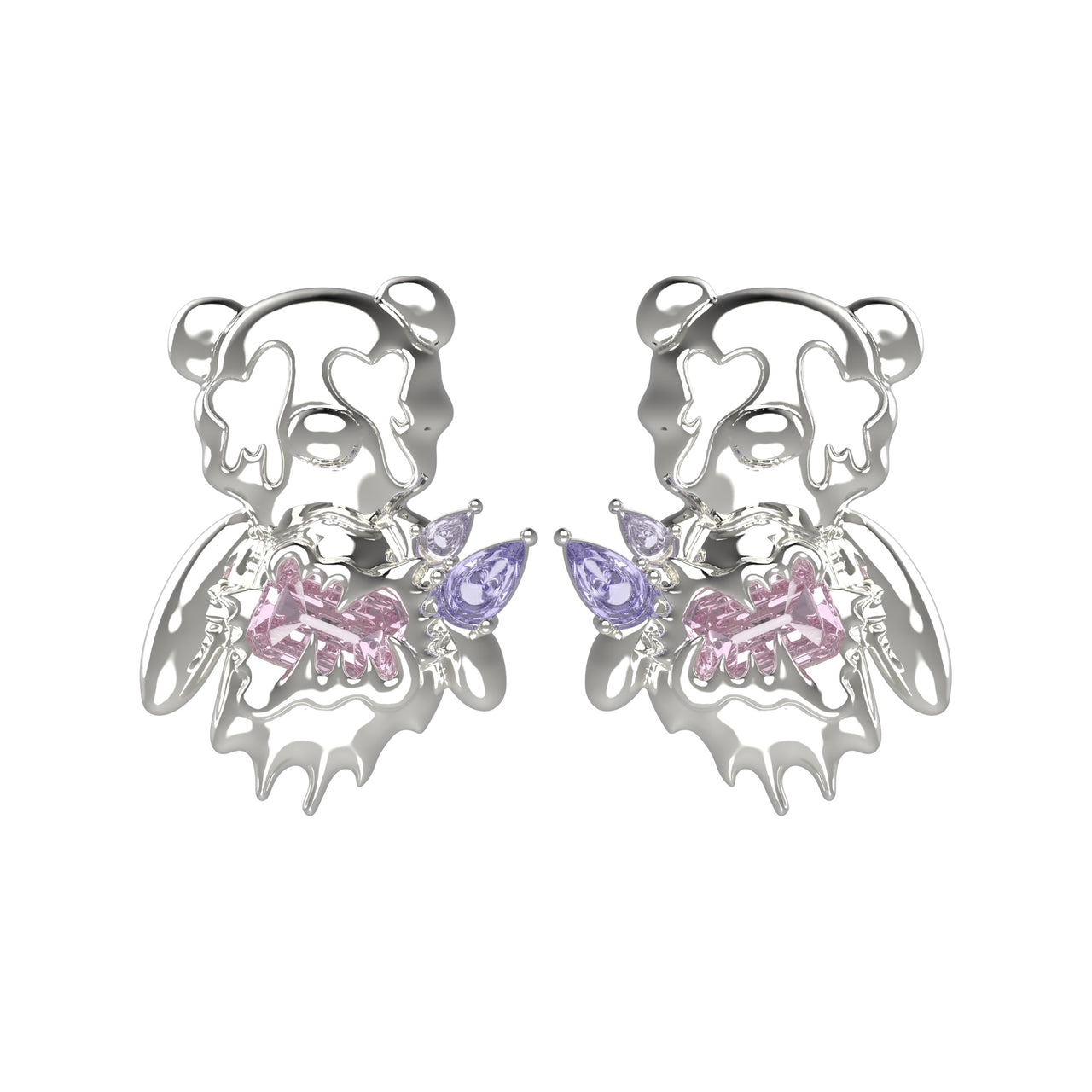 Crying Toy Bear Stud Earrings