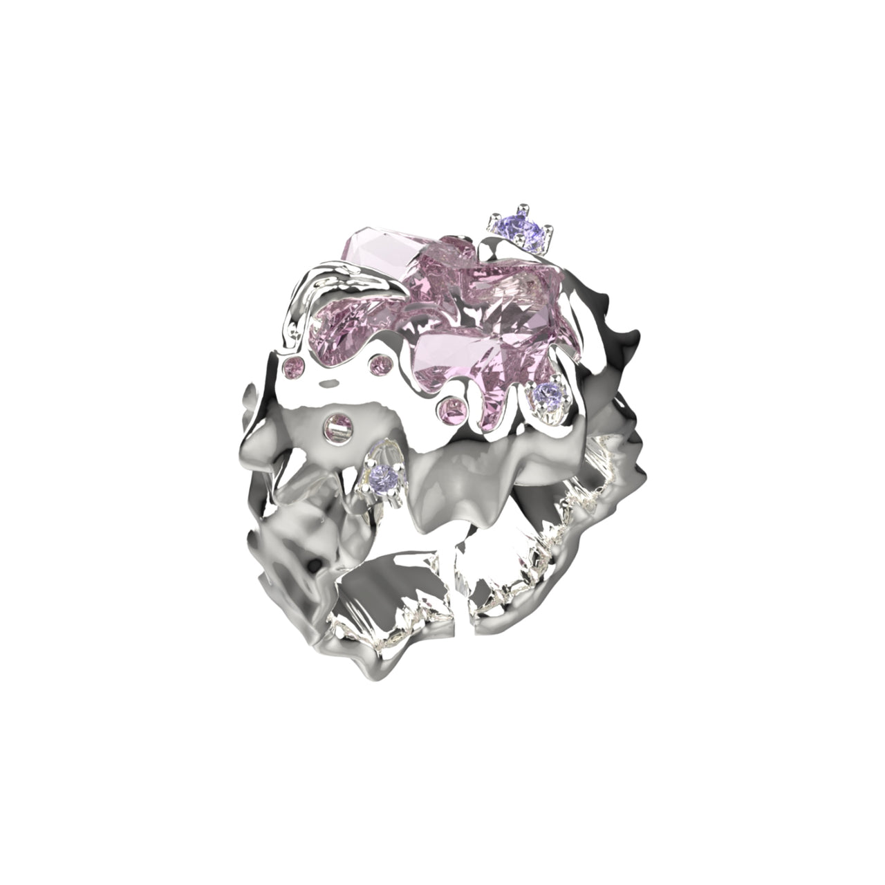 Pink-violet Biscuit Ring