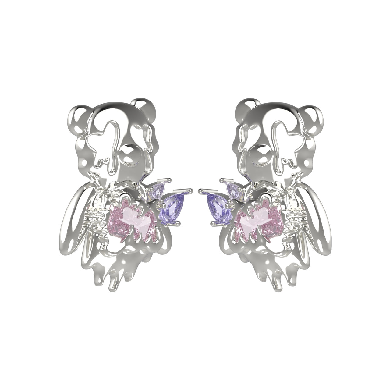 Crying Toy Bear Stud Earrings