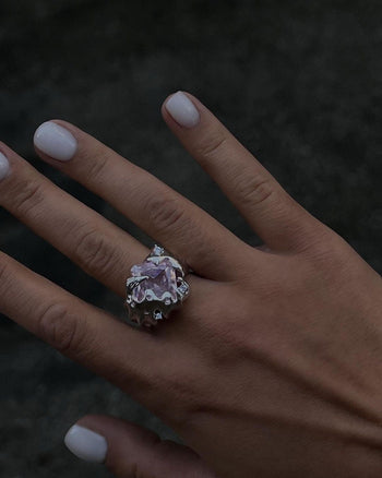 Pink-violet Biscuit Ring