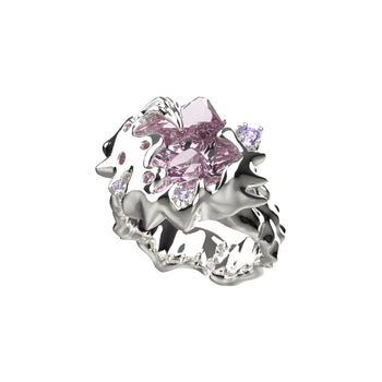 Pink-violet Biscuit Ring